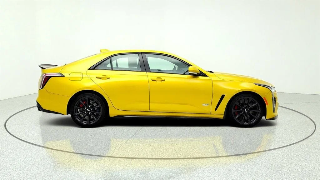 Used 2024 Cyber Yellow Metallic Cadillac 4dr Sedan Blackwing w/ High End Leather Seating & Technology Pkg image 4