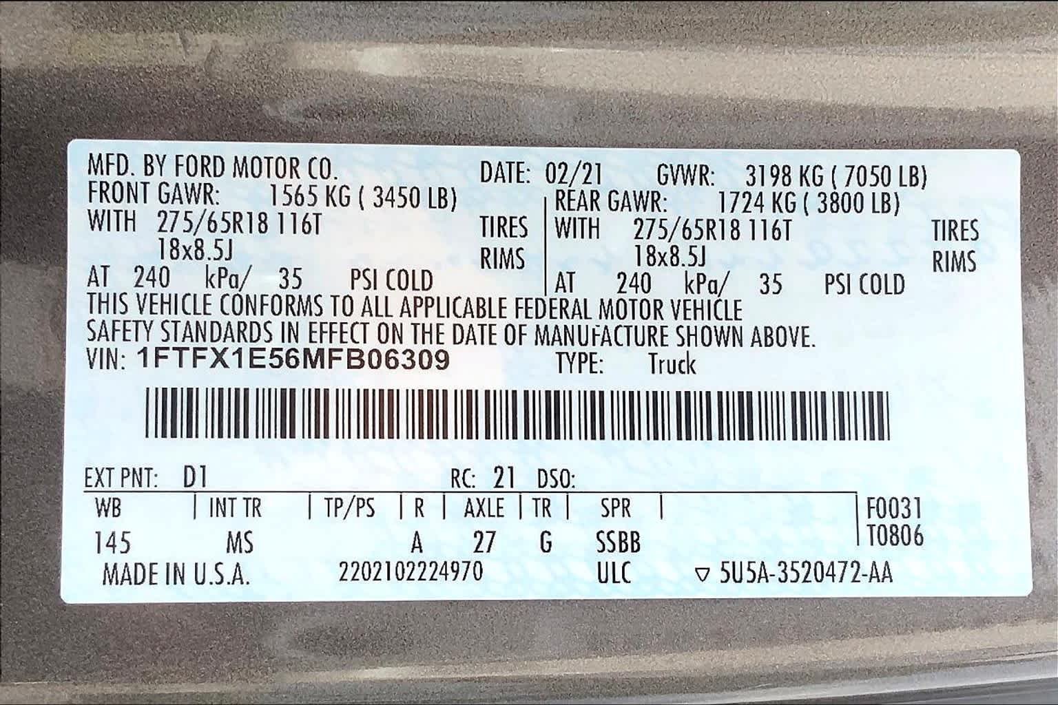 Used 2021 Stone Gray Metallic Ford XLT image 32