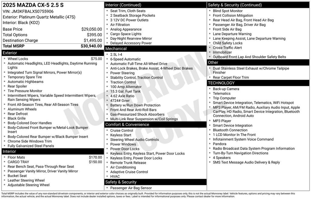 Certified Used 2025 Quartz Metallic Mazda 2.5 S image 4