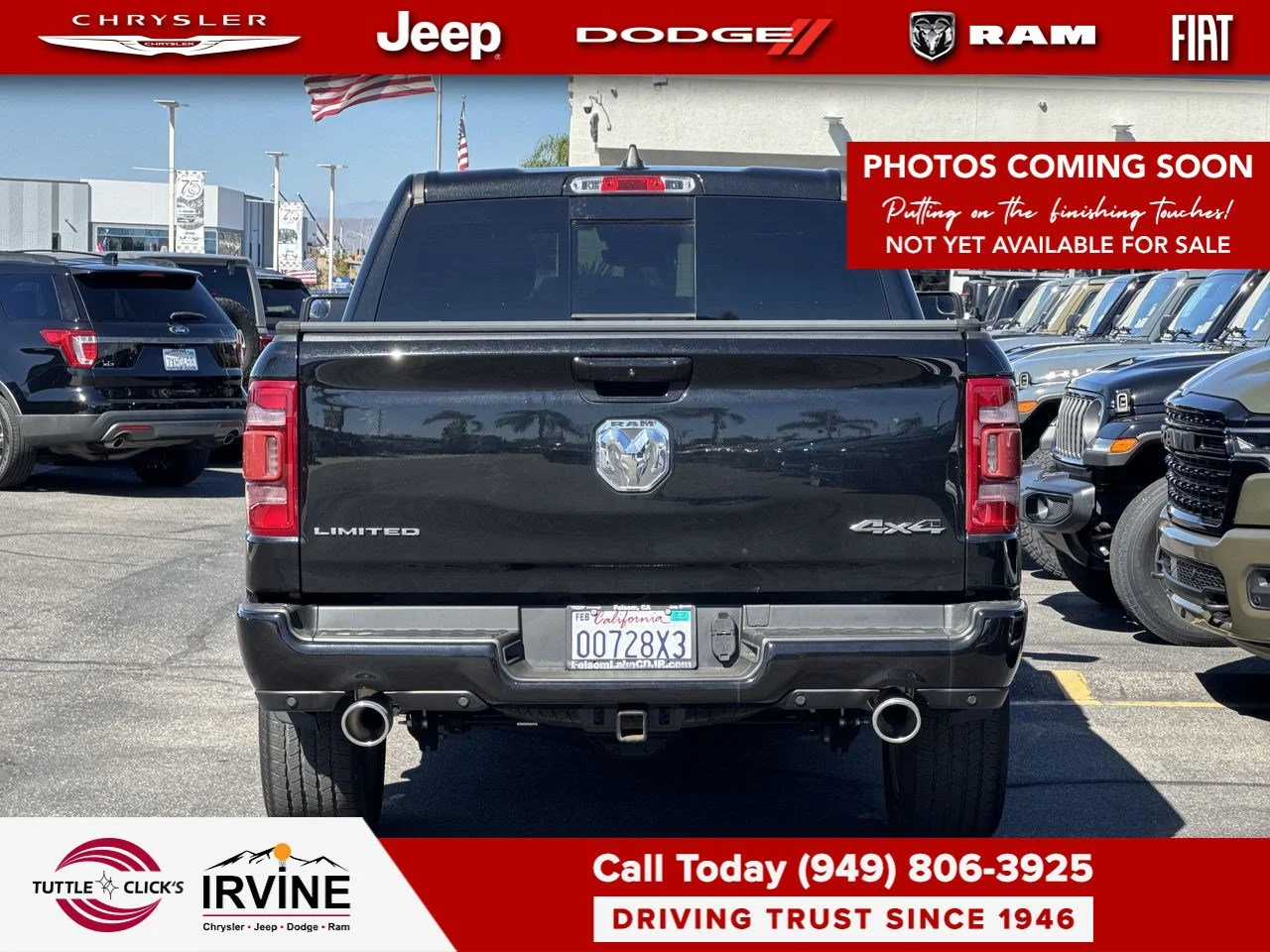 Used 2023 Diamond Black Crystal Pearlcoat Ram Limited image 4