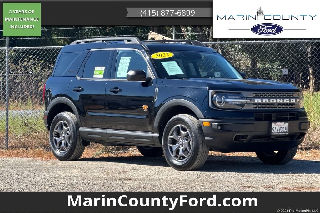 Used 2022 Black Ford Badlands image 1