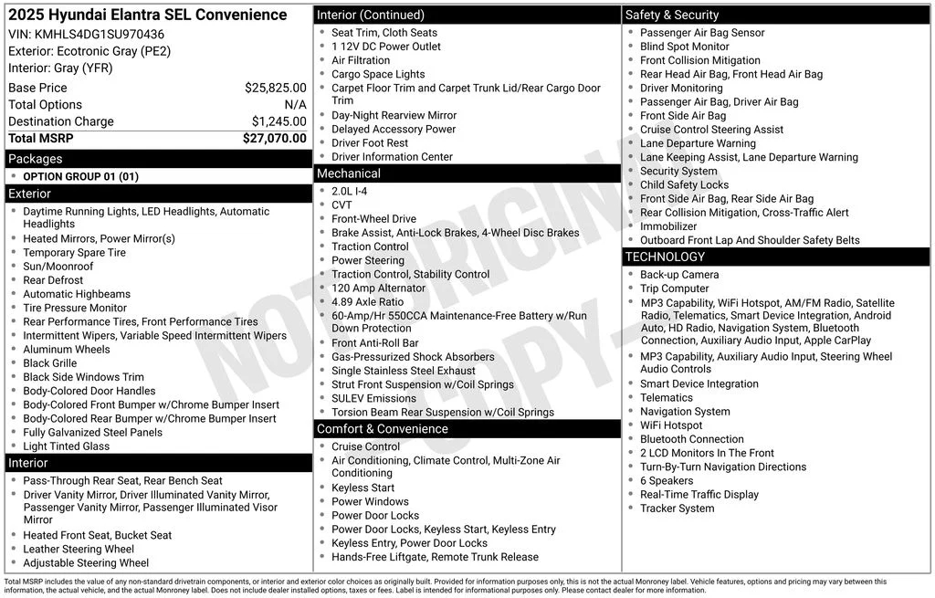 Used 2025 Gray Hyundai SEL Convenience image 6