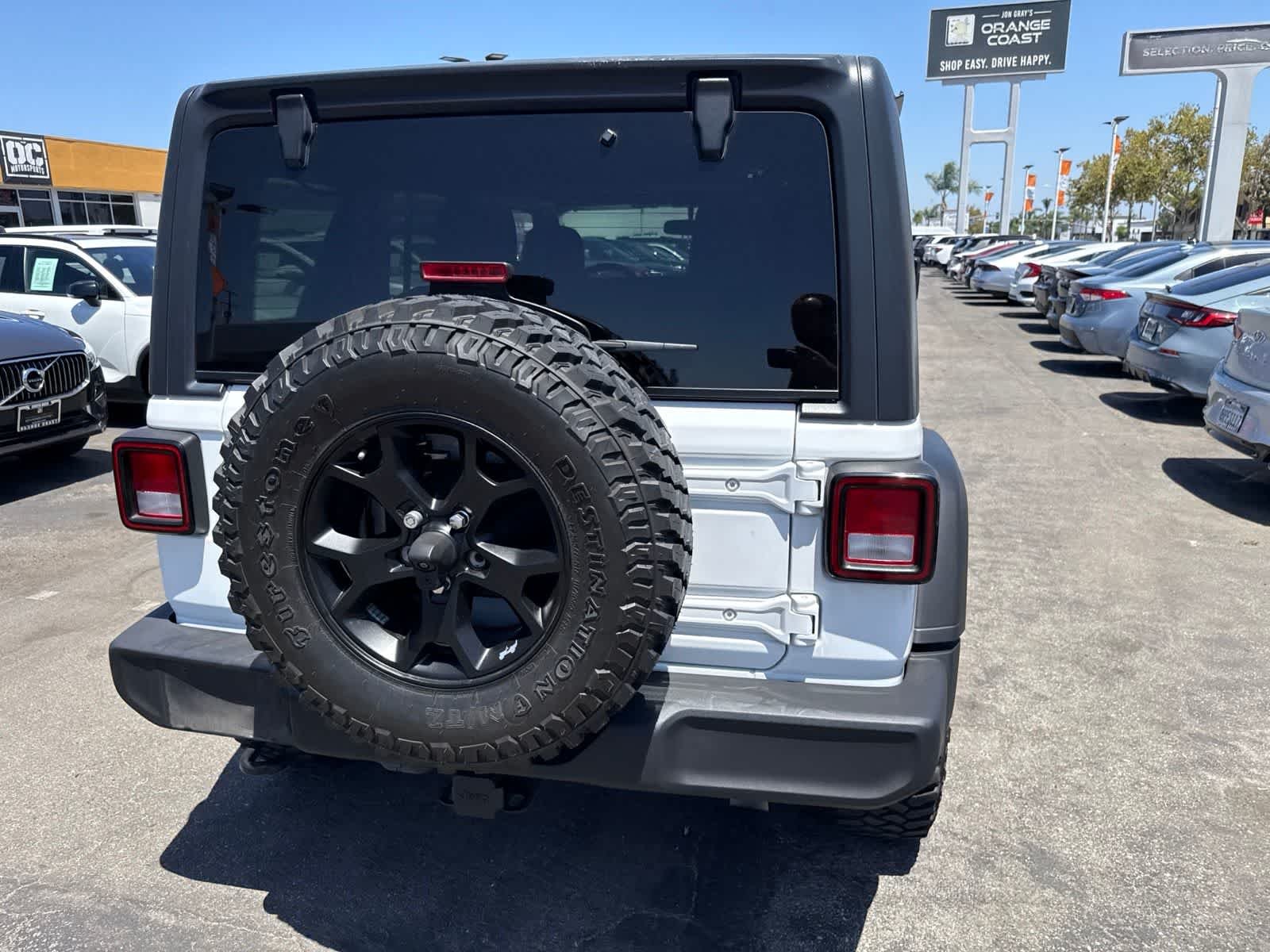 Used 2021 Bright White Clearcoat Jeep Unlimited Willys Sport image 14