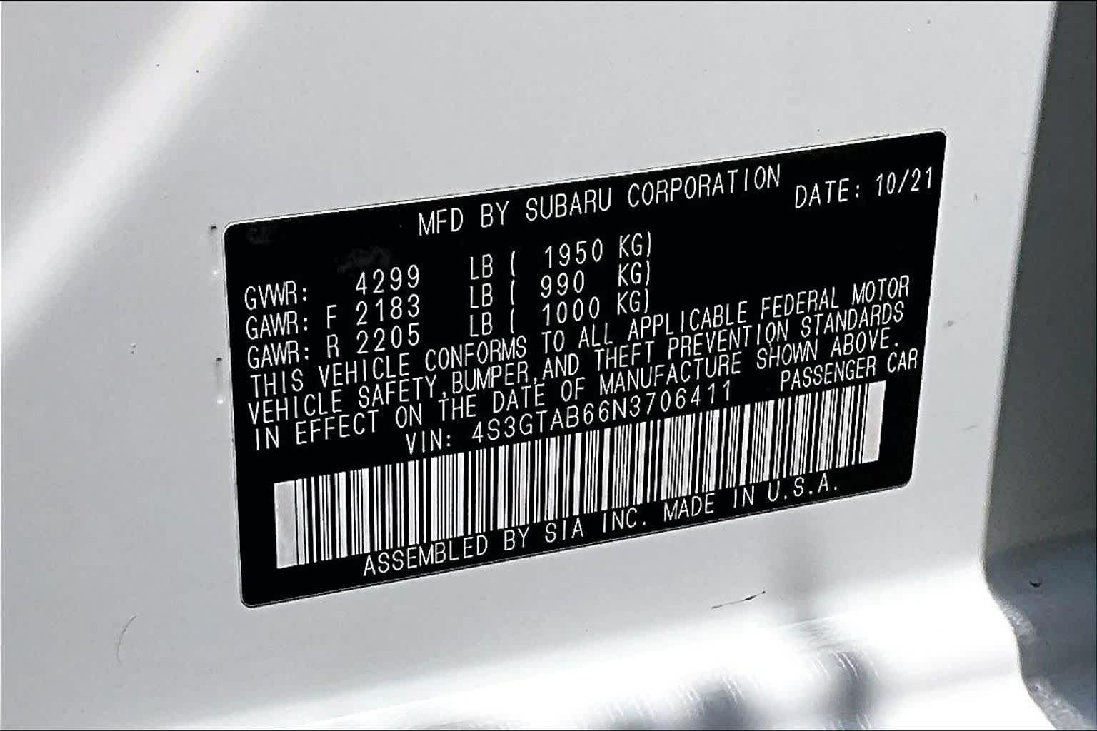 Used 2022 Crystal White Pearl Subaru  image 31