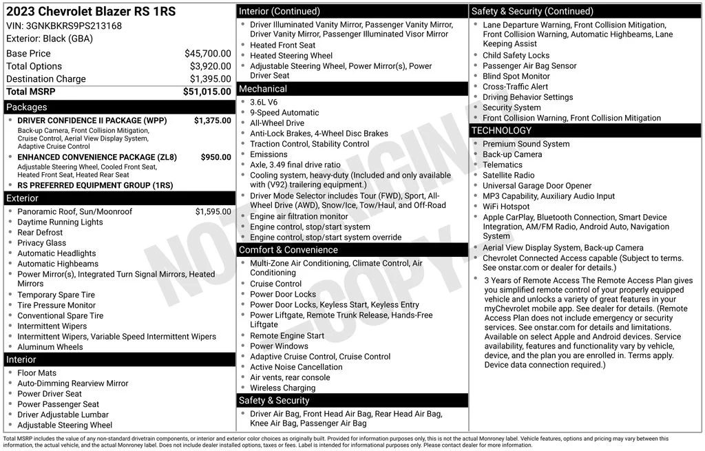 Used 2023 Black Chevrolet RS image 8