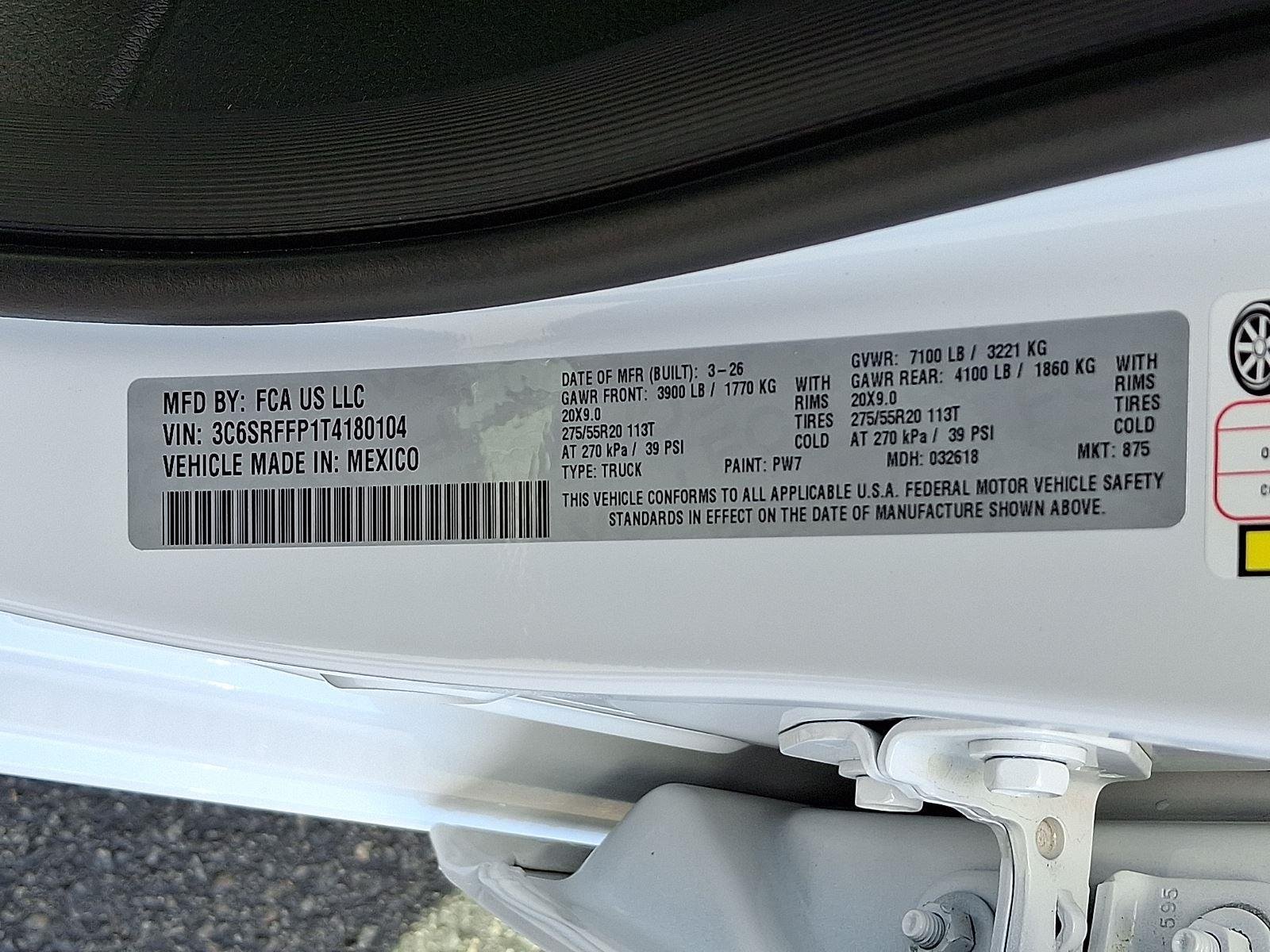 New 2026 Bright White Clearcoat RAM Big Horn image 18