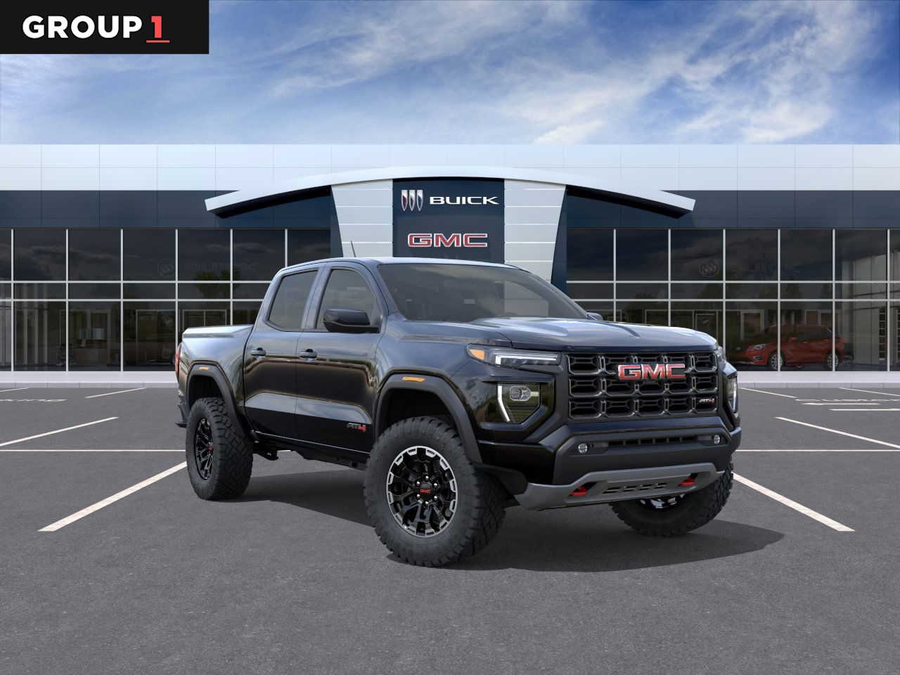 Onyx Black 2026 GMC Canyon AT4 Crew Cab 4WD Pickup Truck Four-Wheel Drive