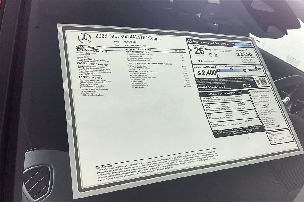 New 2026 MANUFAKTUR Patagonia Red Metallic Mercedes-Benz GLC 300 image 13