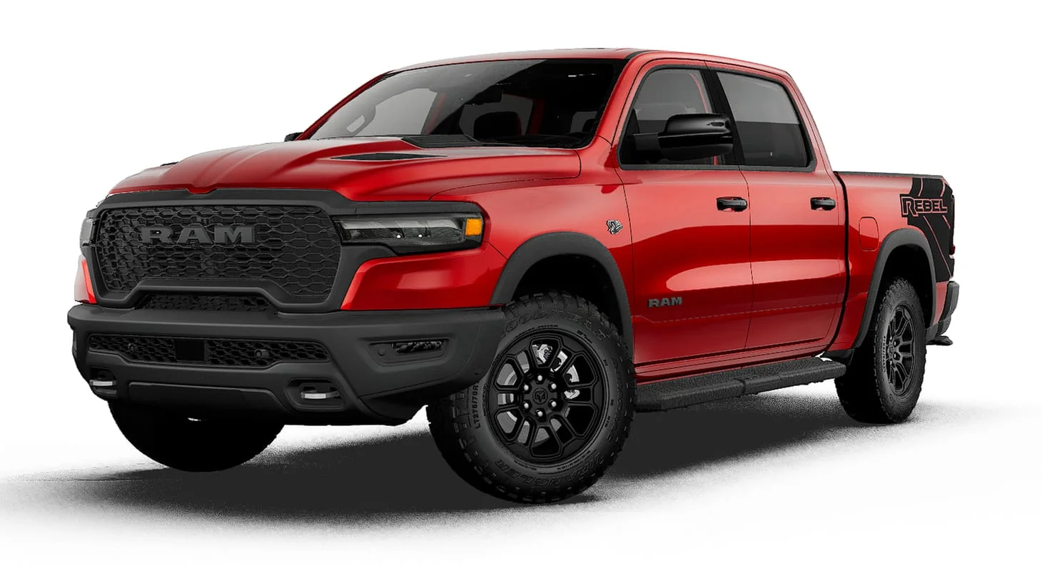 New 2027 Molten Red Pearl-Coat Exterior Paint RAM REBEL image 13