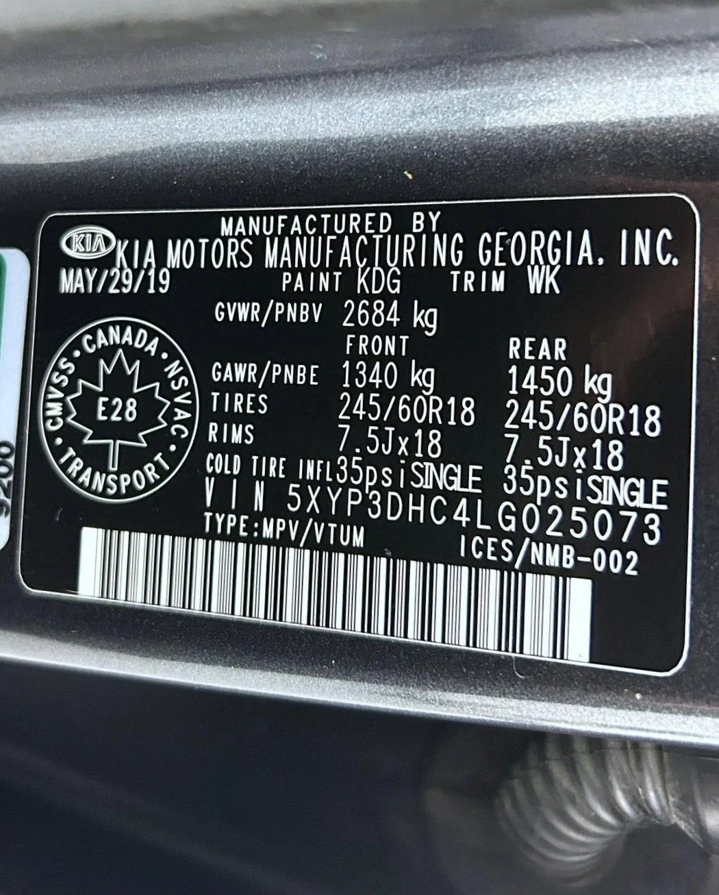 Used 2020 Gray Kia EX image 28