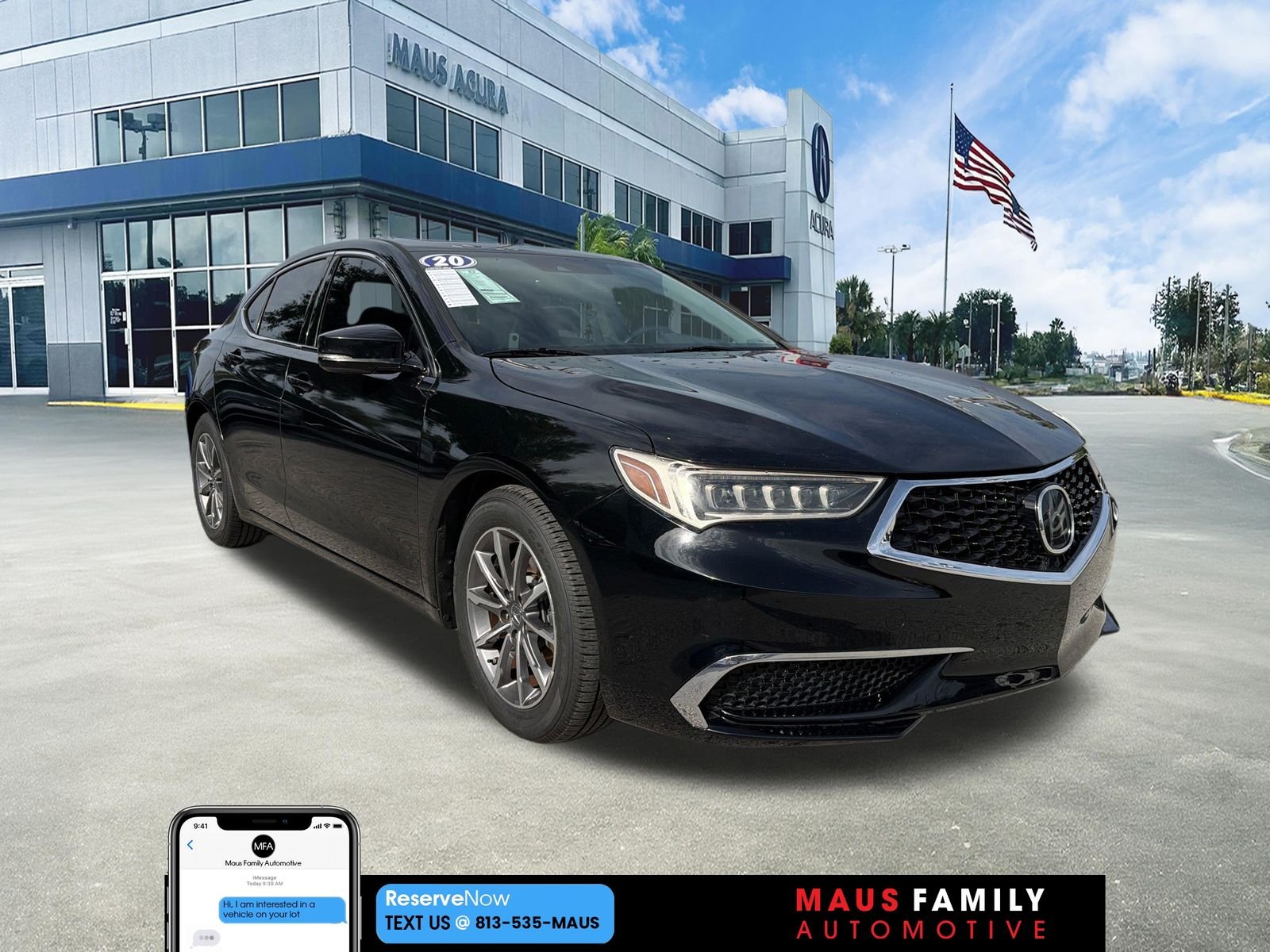 Used 2020 Majestic Black Pearl Acura 2.4L image 1