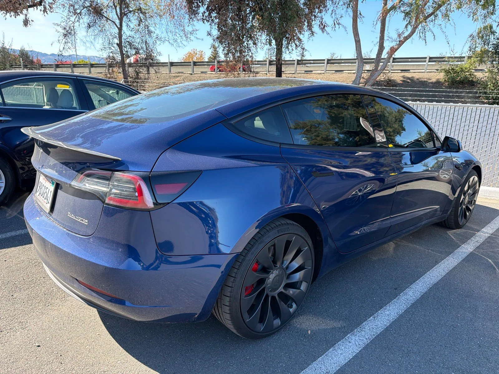 Used 2022 Deep Blue Metallic Tesla Performance image 3