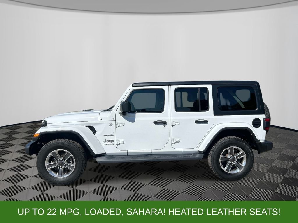 Used 2021 White Jeep Unlimited Sahara image 2