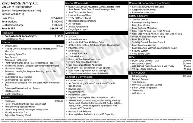 Used 2023 Gray Toyota XLE image 52