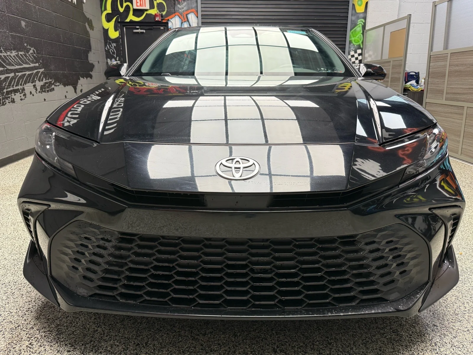 Used 2025 Midnight Black Metallic (218) Toyota SE image 2