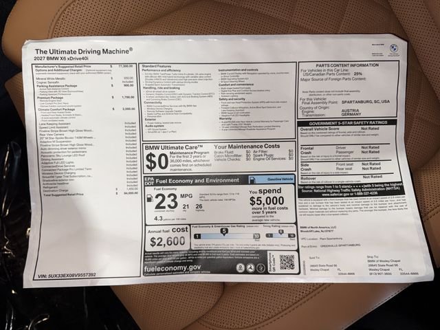 New 2027 Mineral White Metallic BMW xDrive40i image 26