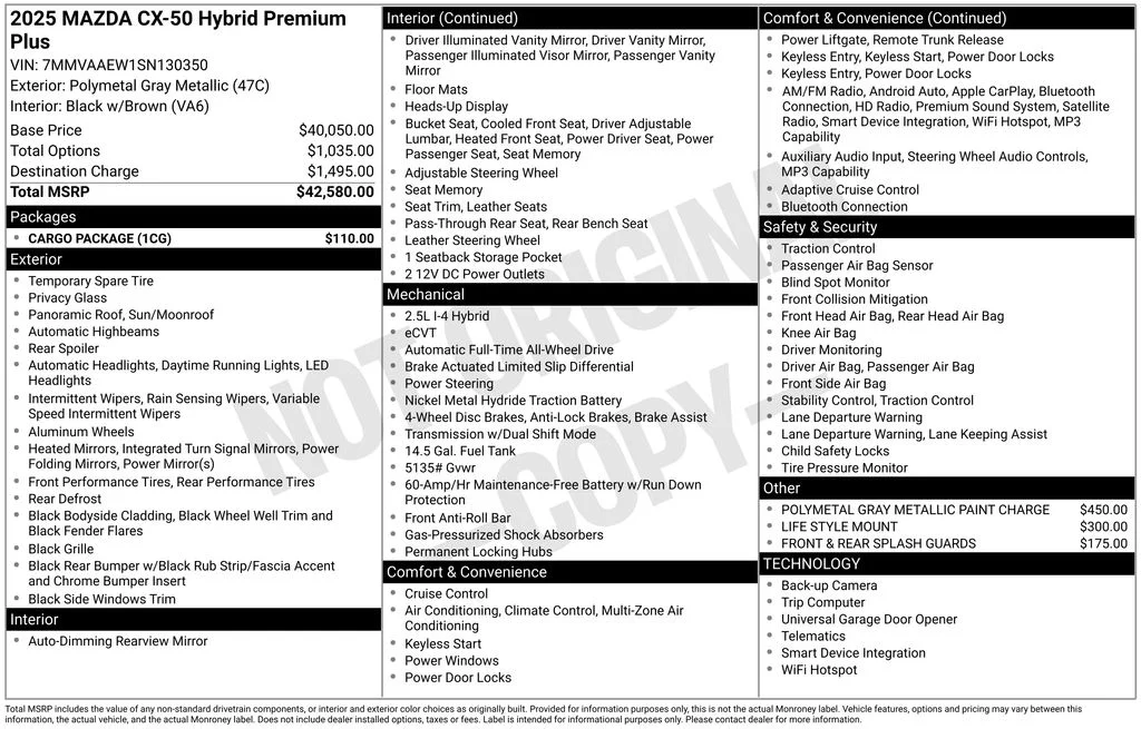 Certified Used 2025 Gray Mazda Premium Plus image 3