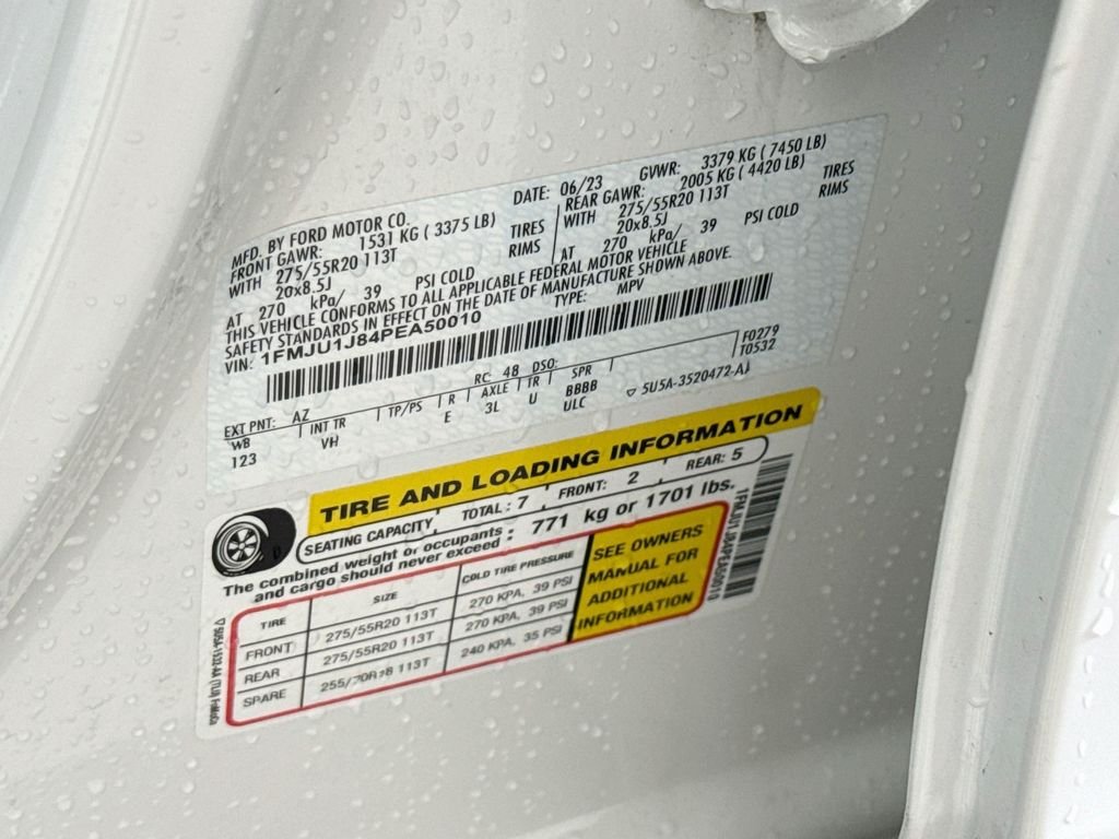 Used 2023 Star White Metallic Tri-Coat Ford XLT image 34
