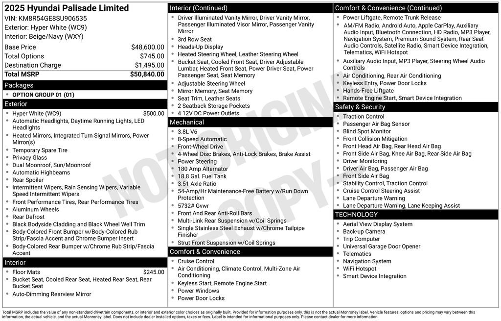 Certified Used 2025 White Hyundai Limited image 7