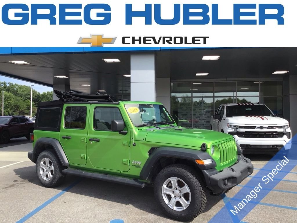 Used 2018 Green Jeep Unlimited Sport S image 1