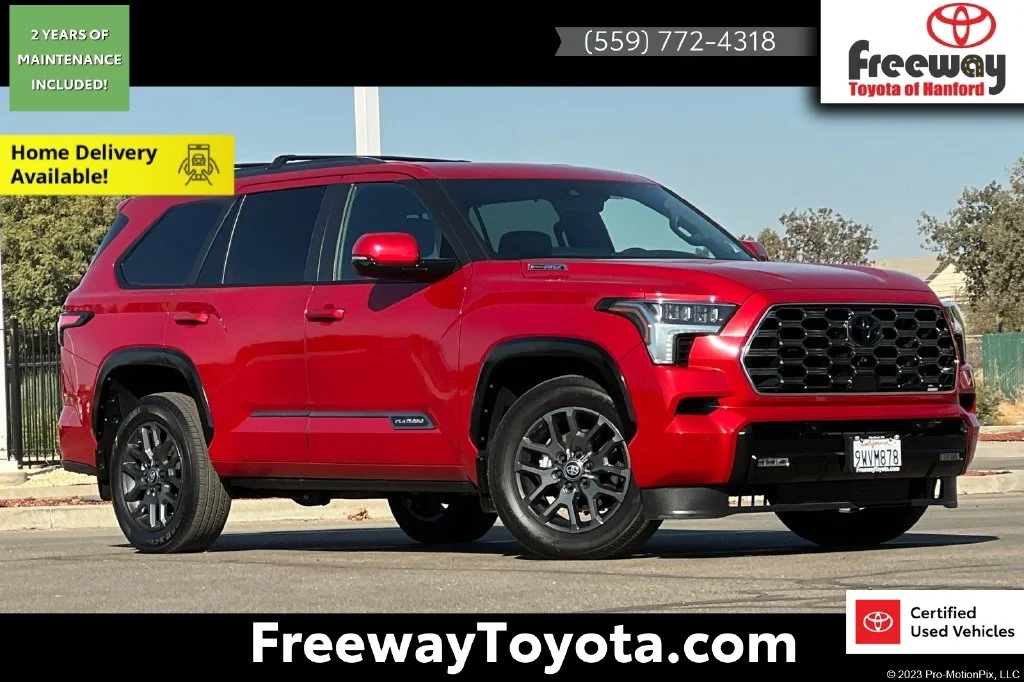 Certified Used 2026 Red Toyota Platinum image 1