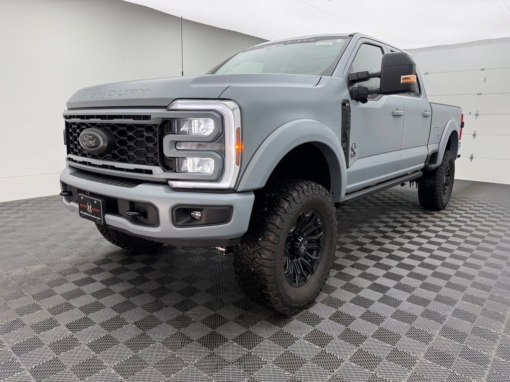 New 2026 Matte Glacier Gray Ford XLT Black Widow Lifted Truck image 2