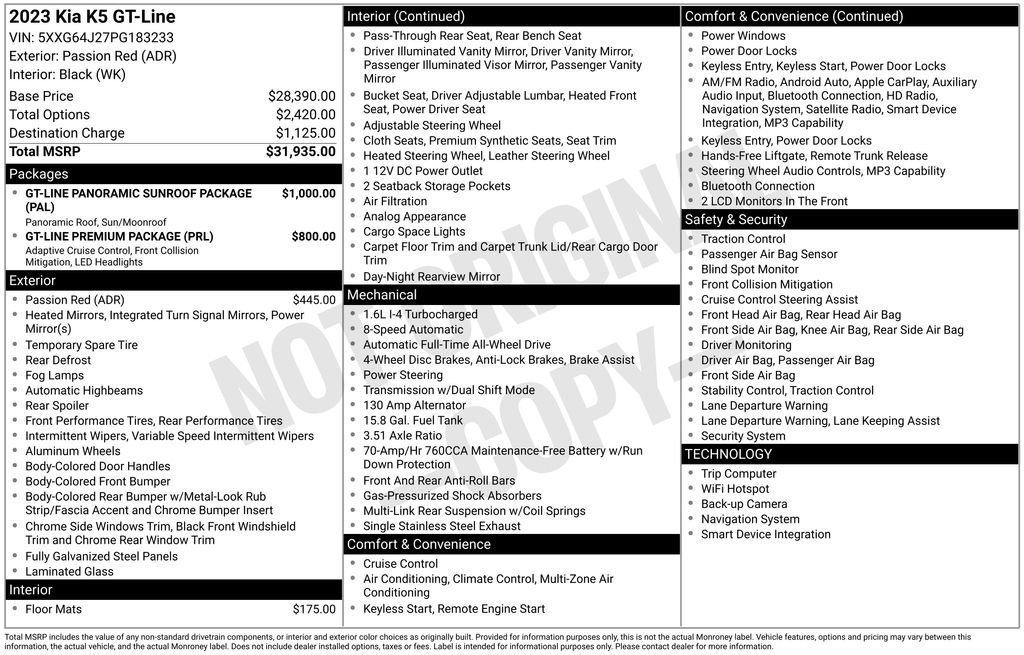 Used 2023 Red Kia GT-Line image 8