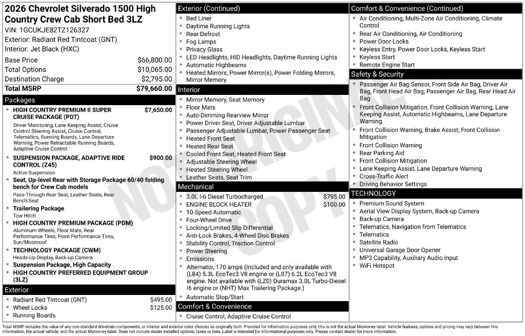 Used 2026 Radiant Red Chevrolet High Country image 5