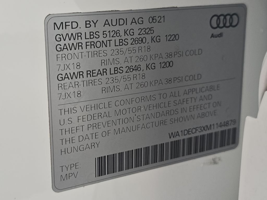 Used 2021 Ibis White Audi Premium image 34