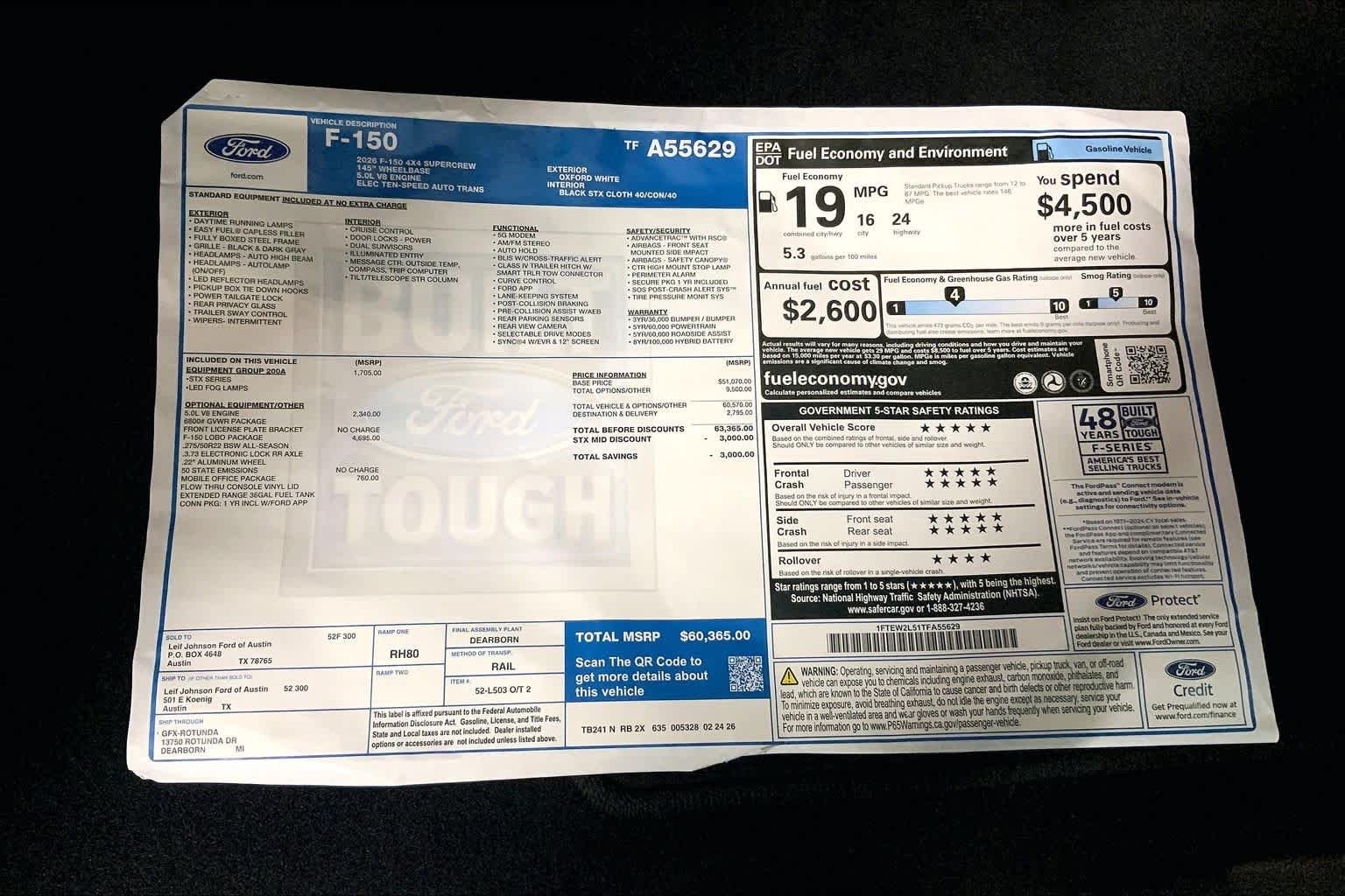New 2026 Oxford White Ford STX image 21