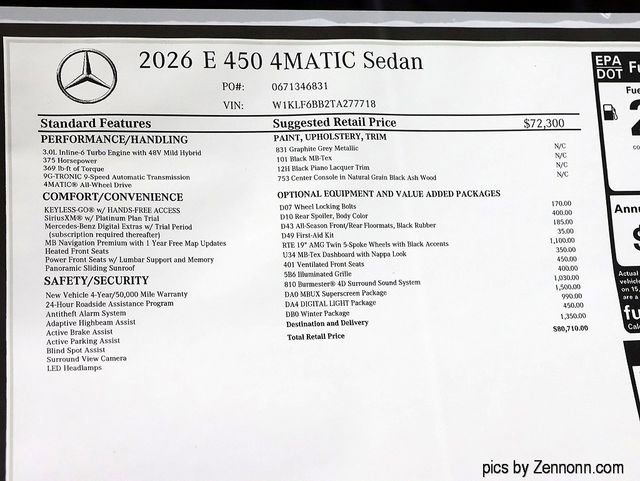 New 2026 Graphite Grey Metallic Mercedes-Benz E 450 image 52
