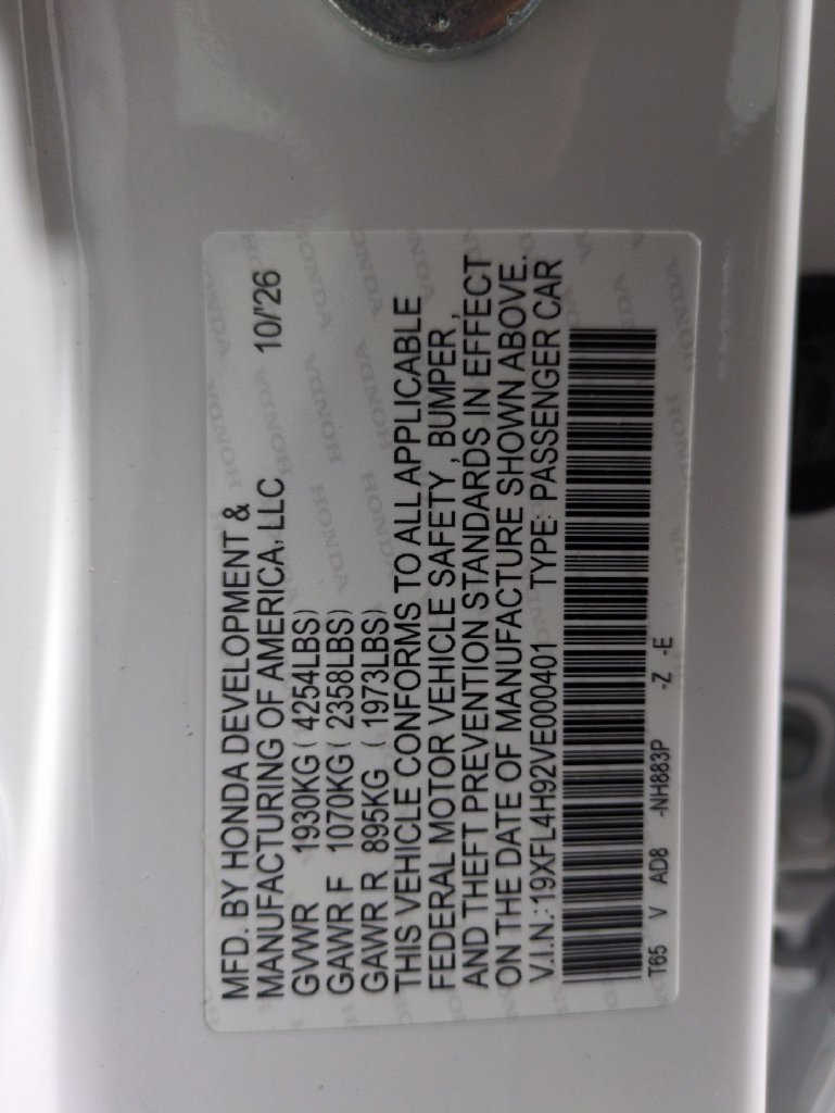 New 2027 Platinum White Pearl Honda Hybrid image 33