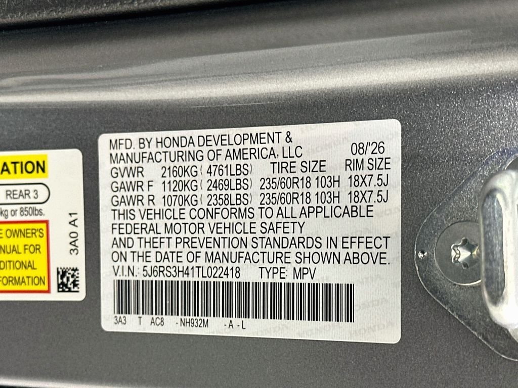 New 2026 Solar Silver Metallic Honda EX image 22