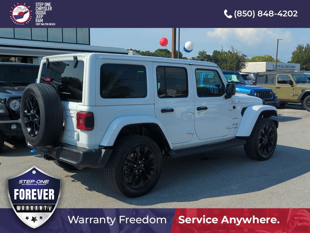 Used 2022 White Jeep Unlimited Sahara 4xe image 6
