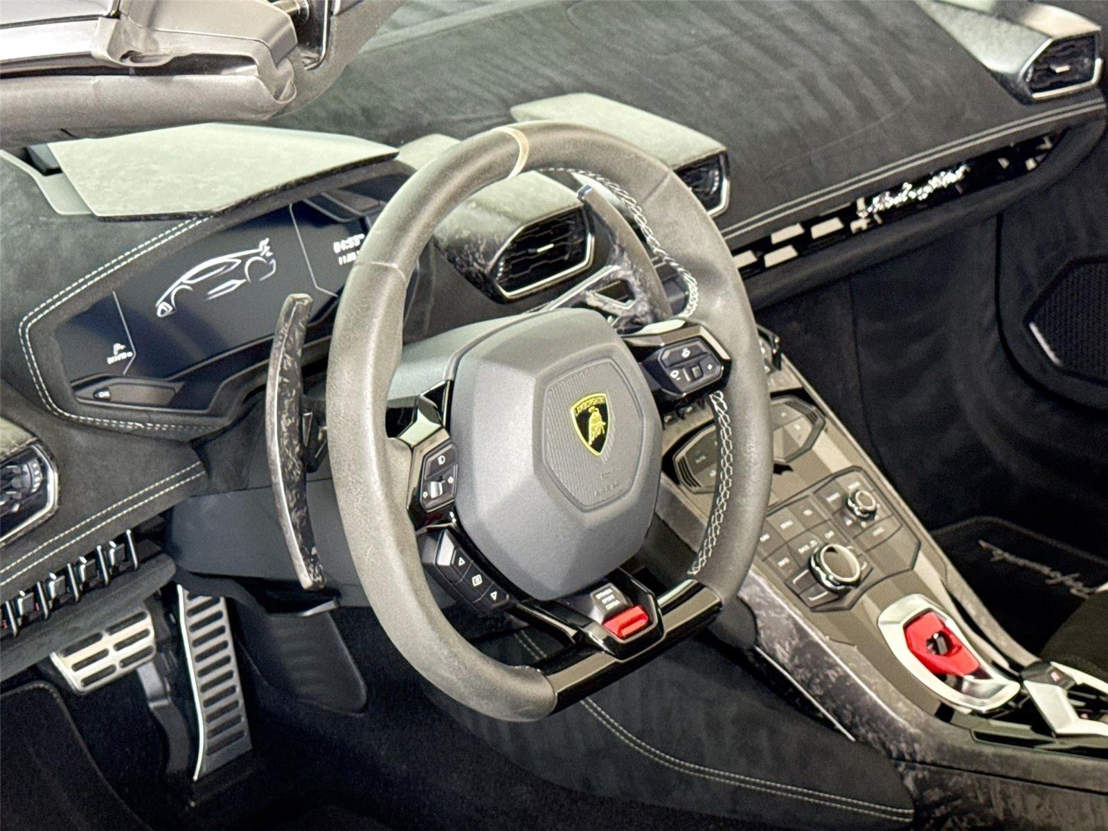 Used 2018 Nero Noctis Lamborghini Performante Spyder | Carbon Buckets | Branding Pkg image 16