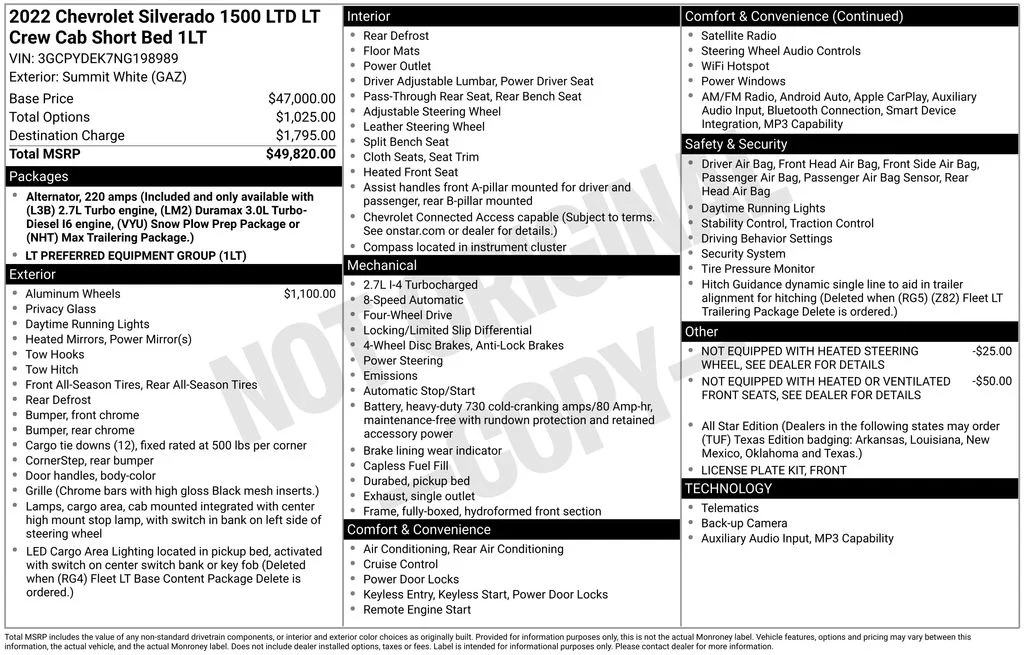 Certified Used 2022 White Chevrolet LT image 6