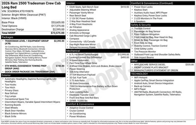 New 2026 Bright White Clear-Coat Exterior Paint RAM Tradesman image 27