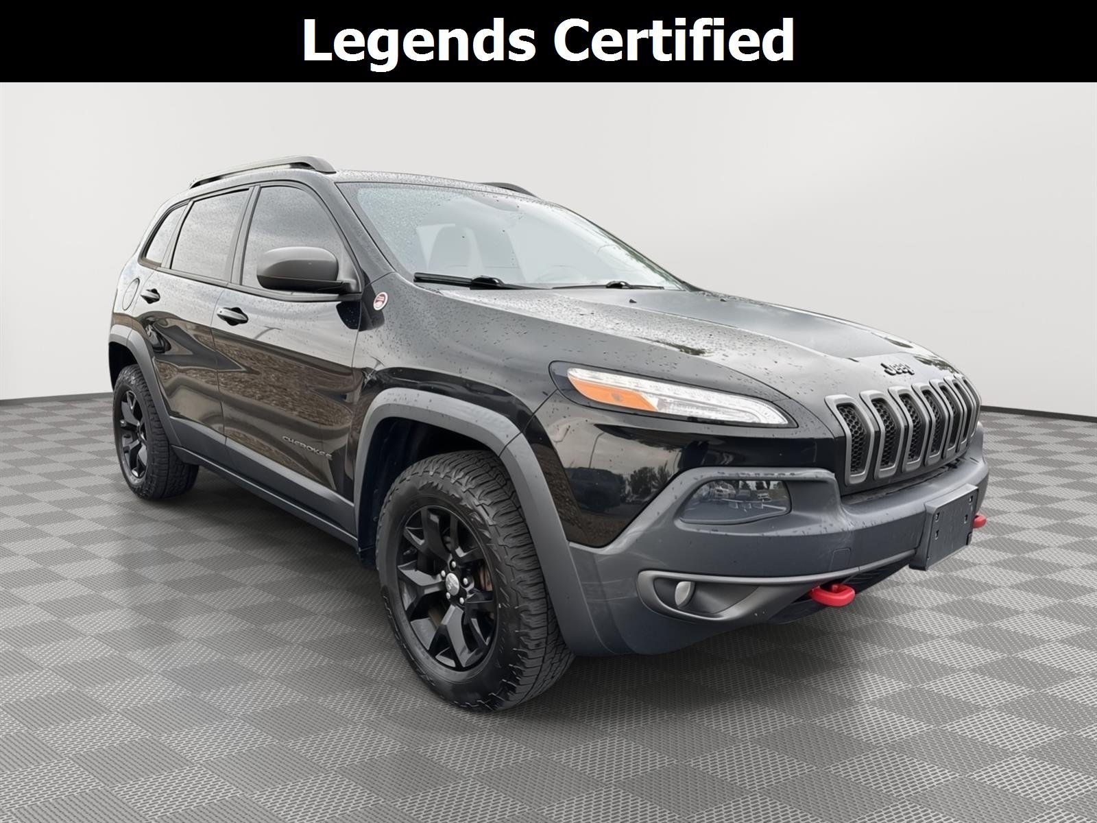 Used 2014 Brilliant Black Crystal Pearlcoat Jeep Trailhawk image 1