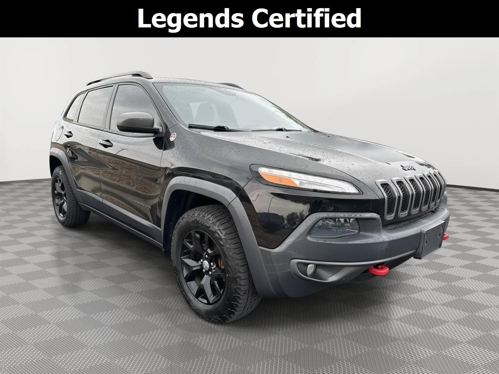 Used 2014 Brilliant Black Crystal Pearlcoat Jeep Trailhawk image 1