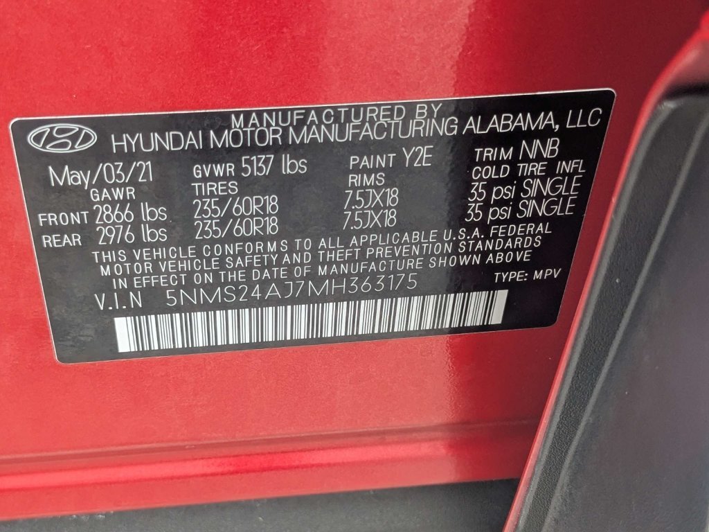 Used 2021 Red Hyundai SEL image 24