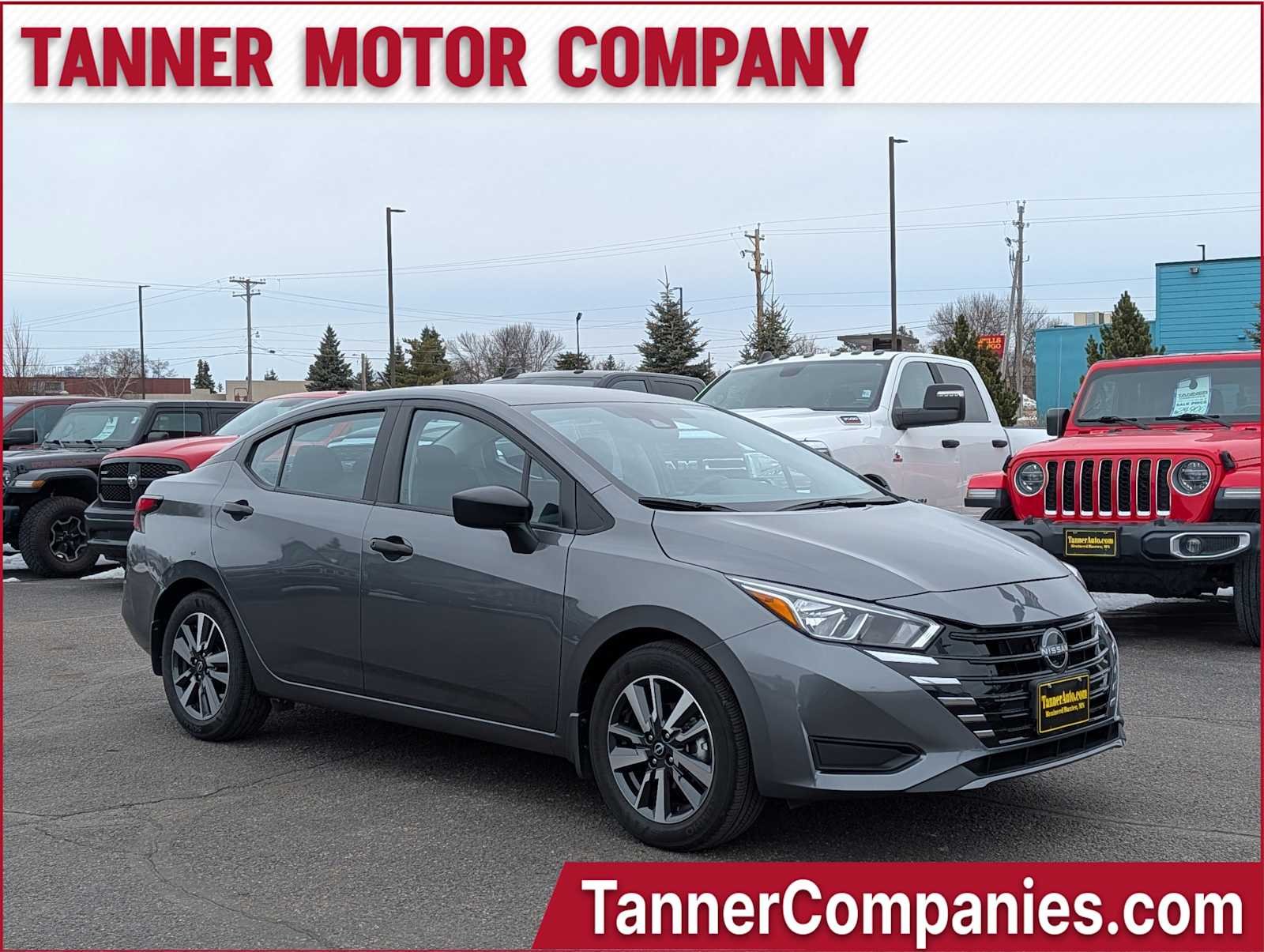 Gray (Gun Metallic) 2024 Nissan Versa S FWD Sedan Front-Wheel Drive