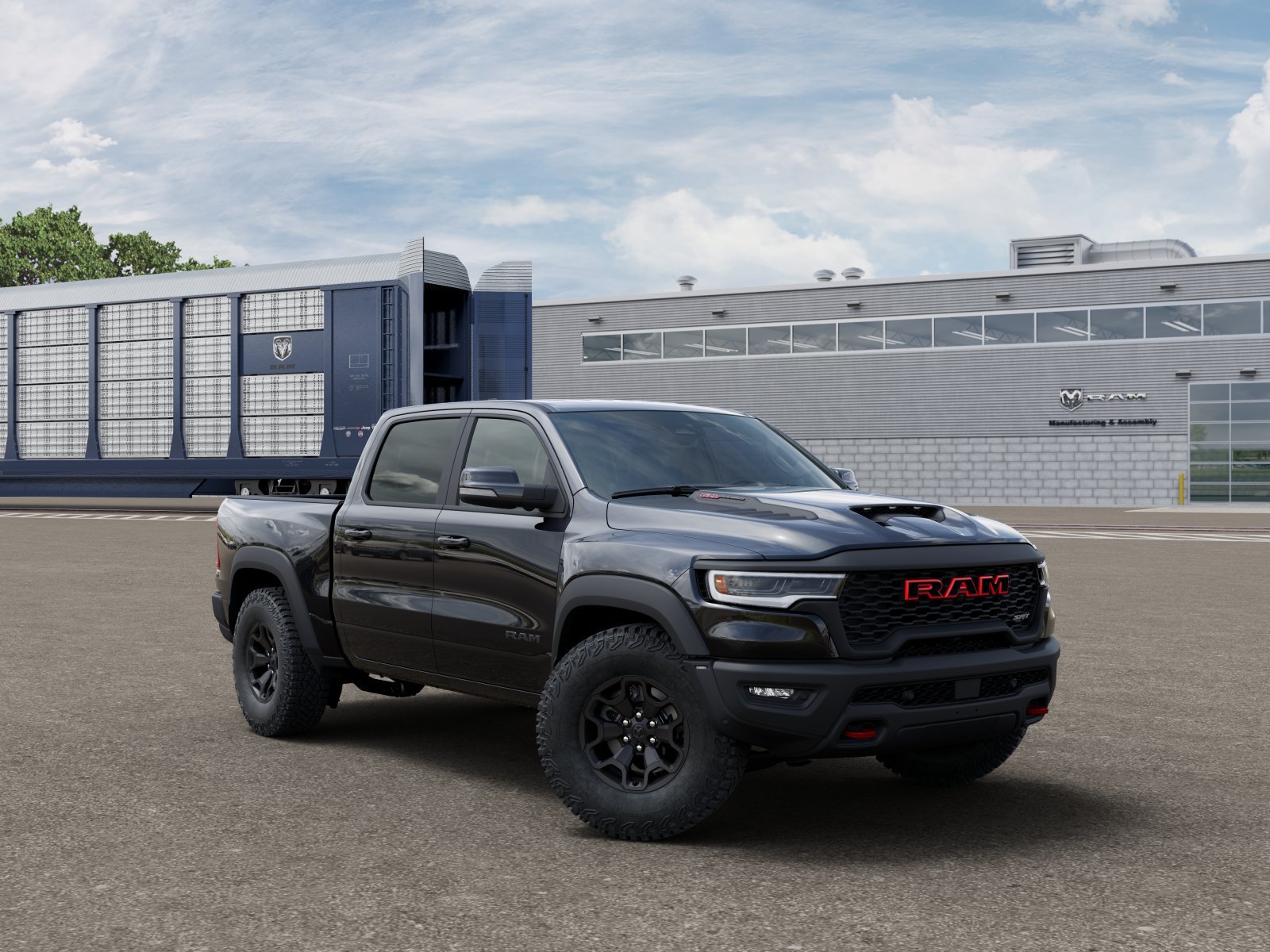 New 2027 Diamond Black Crystal Pearl-Coat Exterior Paint RAM TRX image 3