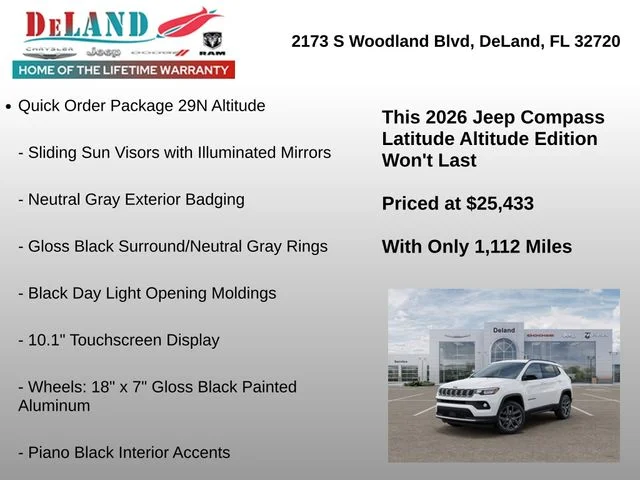 New 2026 Bright White Clear-Coat Exterior Paint Jeep Latitude image 6