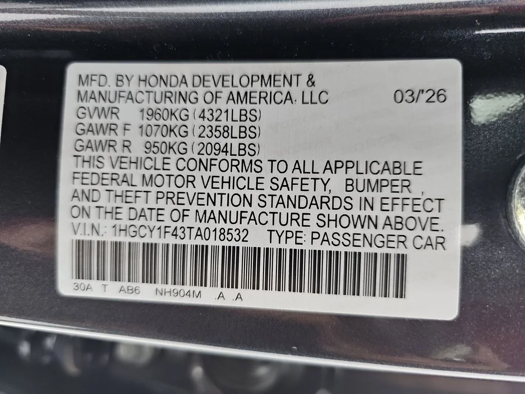 New 2026 Meteorite Gray Metallic Honda SE image 40
