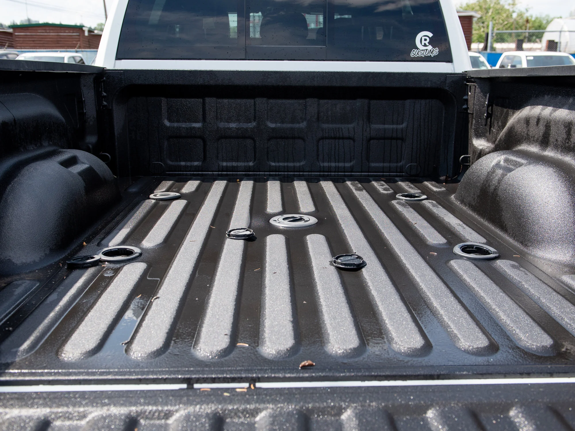 New 2026 White RAM Laramie* Mega Cab, 2 Inch Lift, 35 Inch Tires, Trigger Industries Bumper image 11