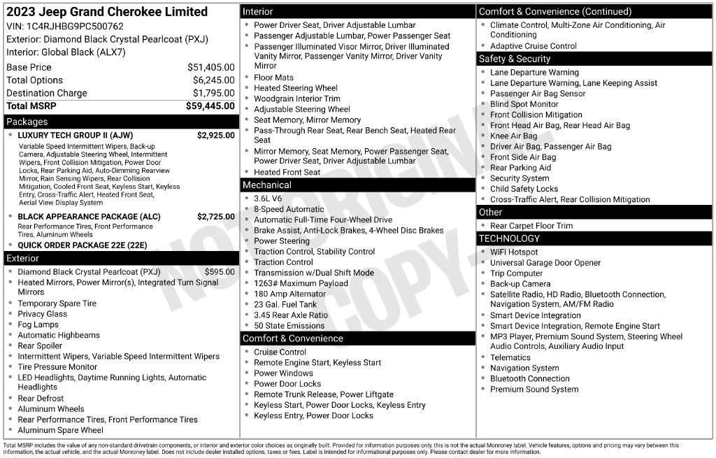 Used 2023 Black Jeep Limited image 6