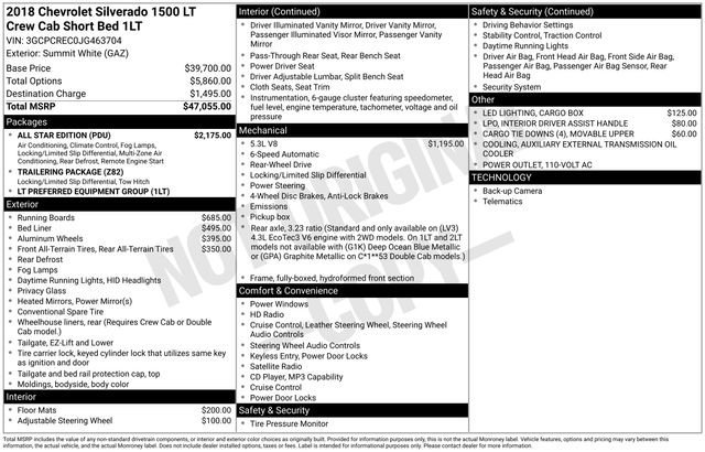 2018 Chevrolet Silverado 1500 LT