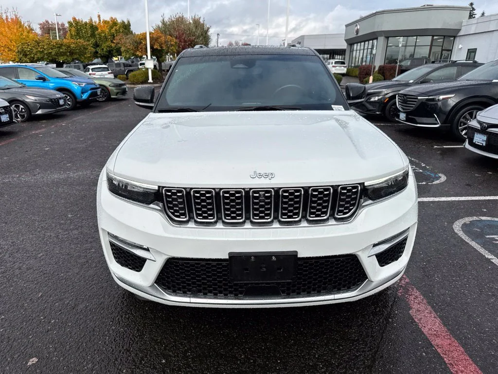 Used 2023 Bright White Clearcoat Jeep Summit 4xe image 2