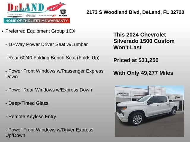 Used 2024 White Chevrolet Custom image 2