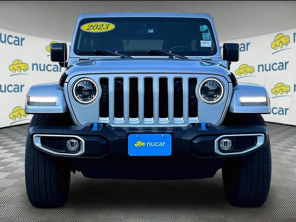 Used 2023 Silver Jeep Sahara 4xe image 2